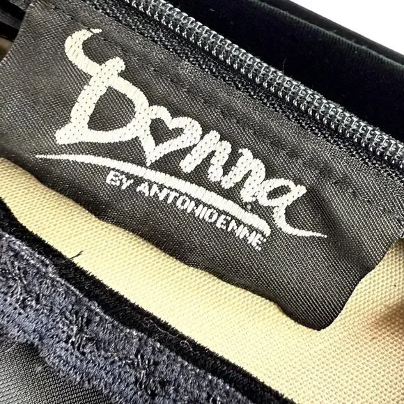 90's sexy black velvet long fitted dress with high slit and mesh crystal trim - Picture 7 of 16